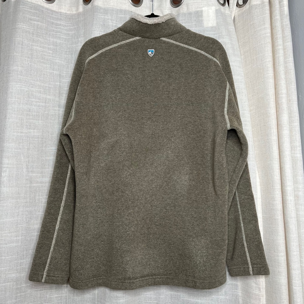 Kuhl Europa 1/4 Zip‎ Fleece Sweater Pullover Alfpaca Beige Oatmeal Men's Size XL - Picture 2 of 10